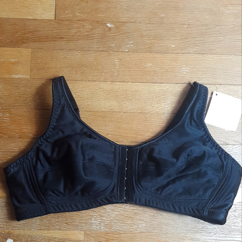 Amoena Front Close Mastectomy Bra NWT 40C in Black